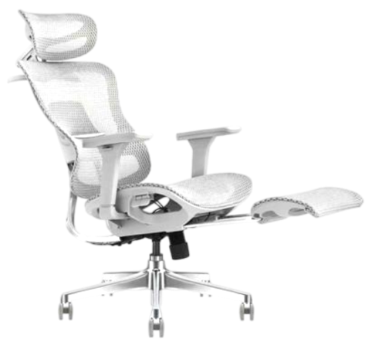 Knox A1 HB Grey Chair With Footrest – Ergonomic Chair