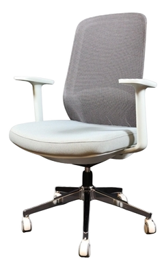 SCALLOP MB Grey Chair – Medium Back Ergonomic Chair