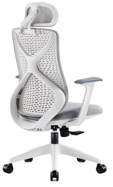 ZYLO White HB Chair Seat & Back Grey – High Back Ergonomic Chair