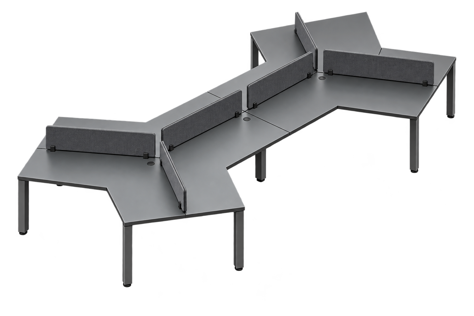 120 DEGREE DESKING SHARING LINEAR WORKSTATION